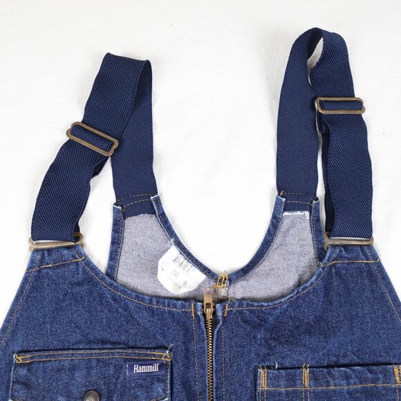 Hammill Heavy Denim Overalls Men's 50R (50x30) 100% Cotton Dark Wash Work Wear - Picture 6 of 13